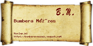 Bumbera Mózes névjegykártya